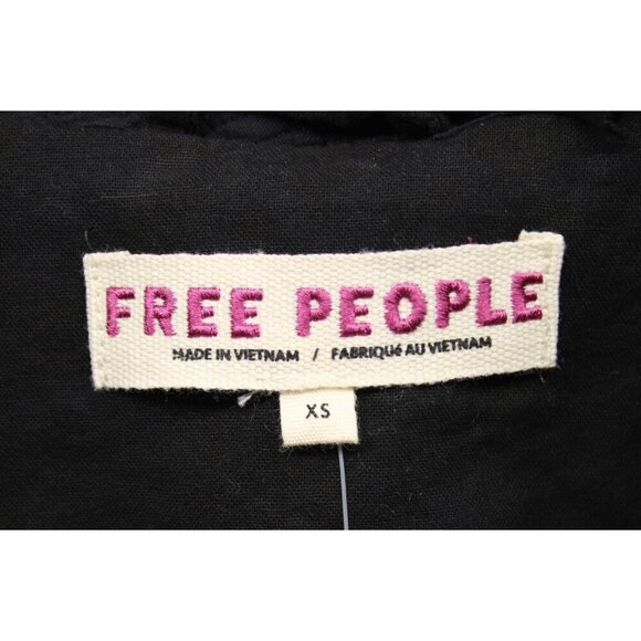 Free People Women's Black Gauze Rowan Oversize Blazer Jacket Sz XS - Picture 6 of 8